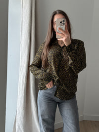 One Step - Chemise noire léopard vert - noir léopard vert - 44