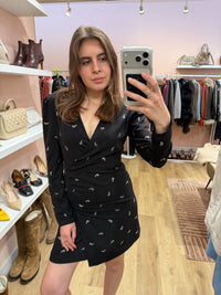 Robe motif cachemire en strass Maje - Noir - T.36 21/09