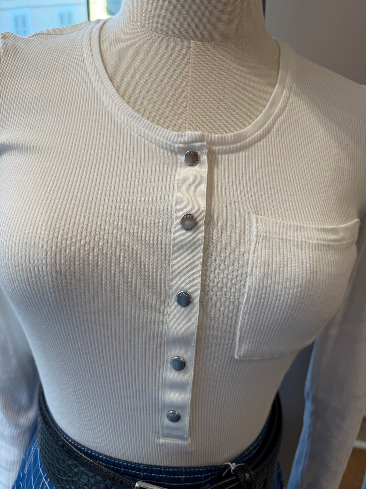 Top blanc ML ikks T.XS 03/09