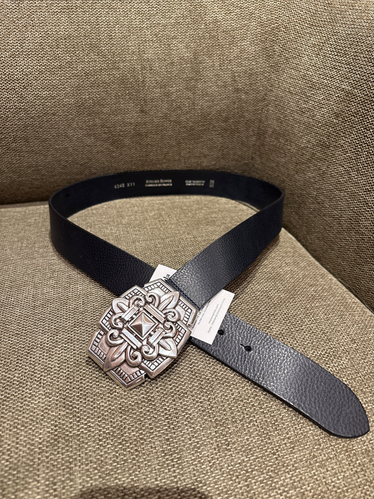 Ceinture en cuir atelier boxer