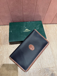 Portefeuille Longchamp noir et marron + boîte