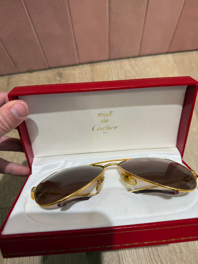 Lunettes cartier plaqué or