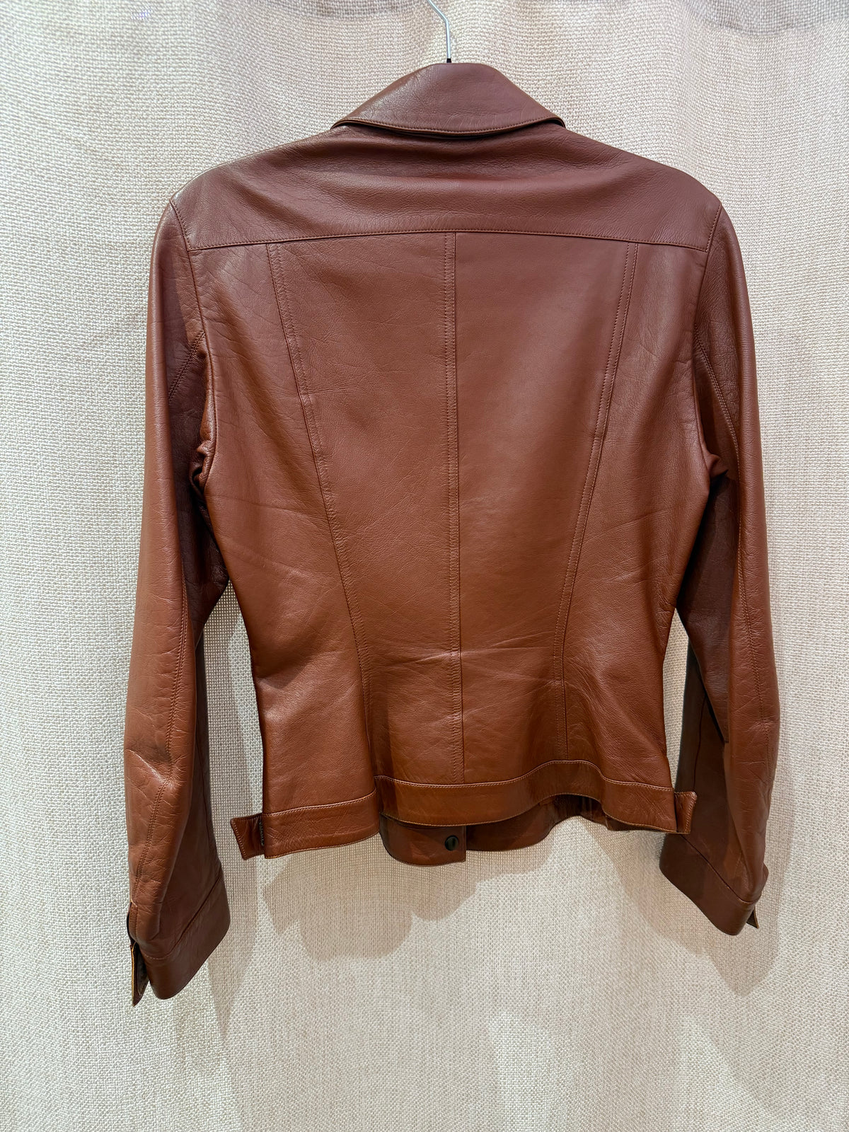 Veste en cuir mugler T.38 07/06
