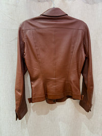Veste en cuir mugler T.38 07/06