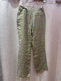 Pantalon rayures vertes et jaunes Hod T.36/38 14/06