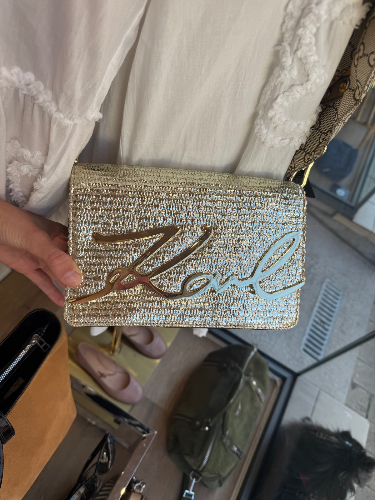 Sac Karl Lagerfeld doré