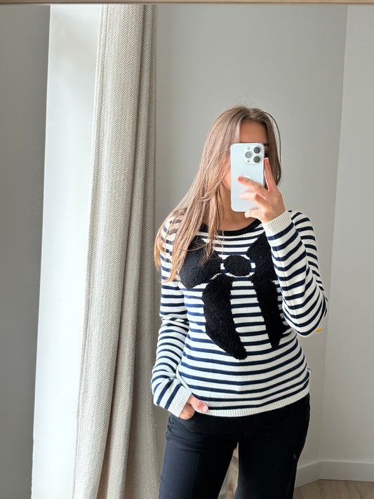 Pull blanc marine manoush T.S