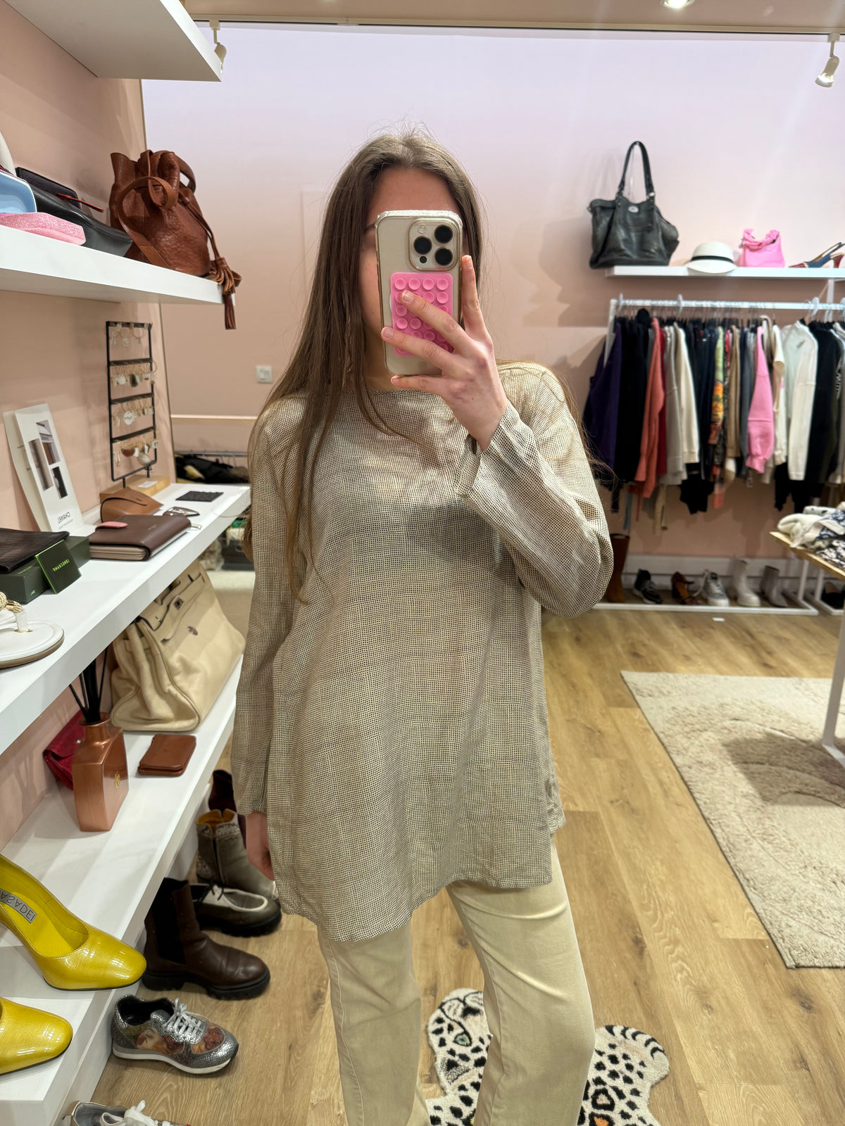 Blouse Diega Beige et noir T.M