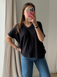 T-shirt Momoni noir détail brillant T.M