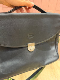 Sac Longchamp 08/08 cuir noir