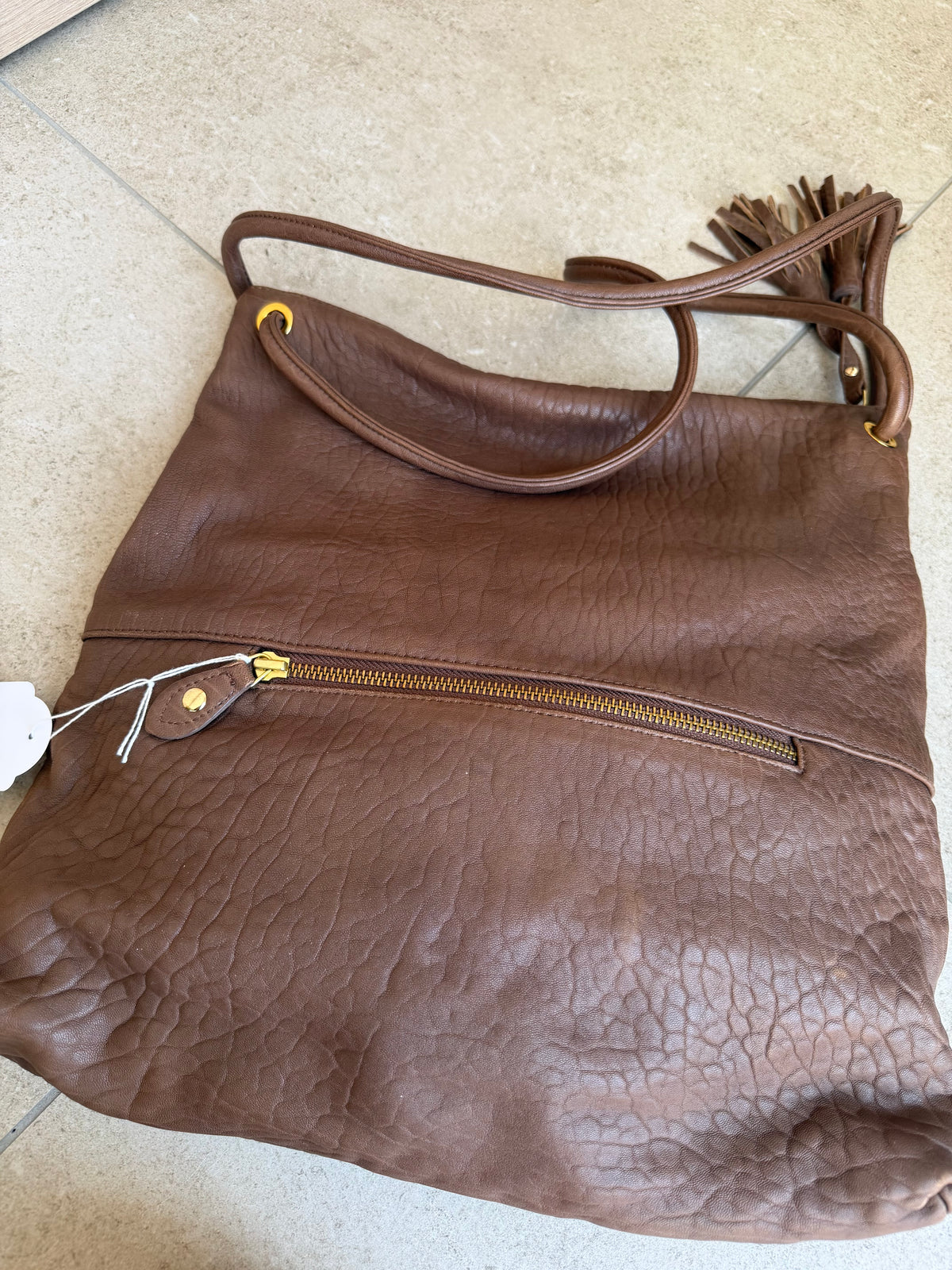 Sac marron en cuir la bagagerie 16/08