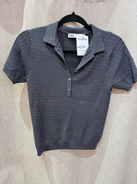 Top gris ZARA STRASS T.M