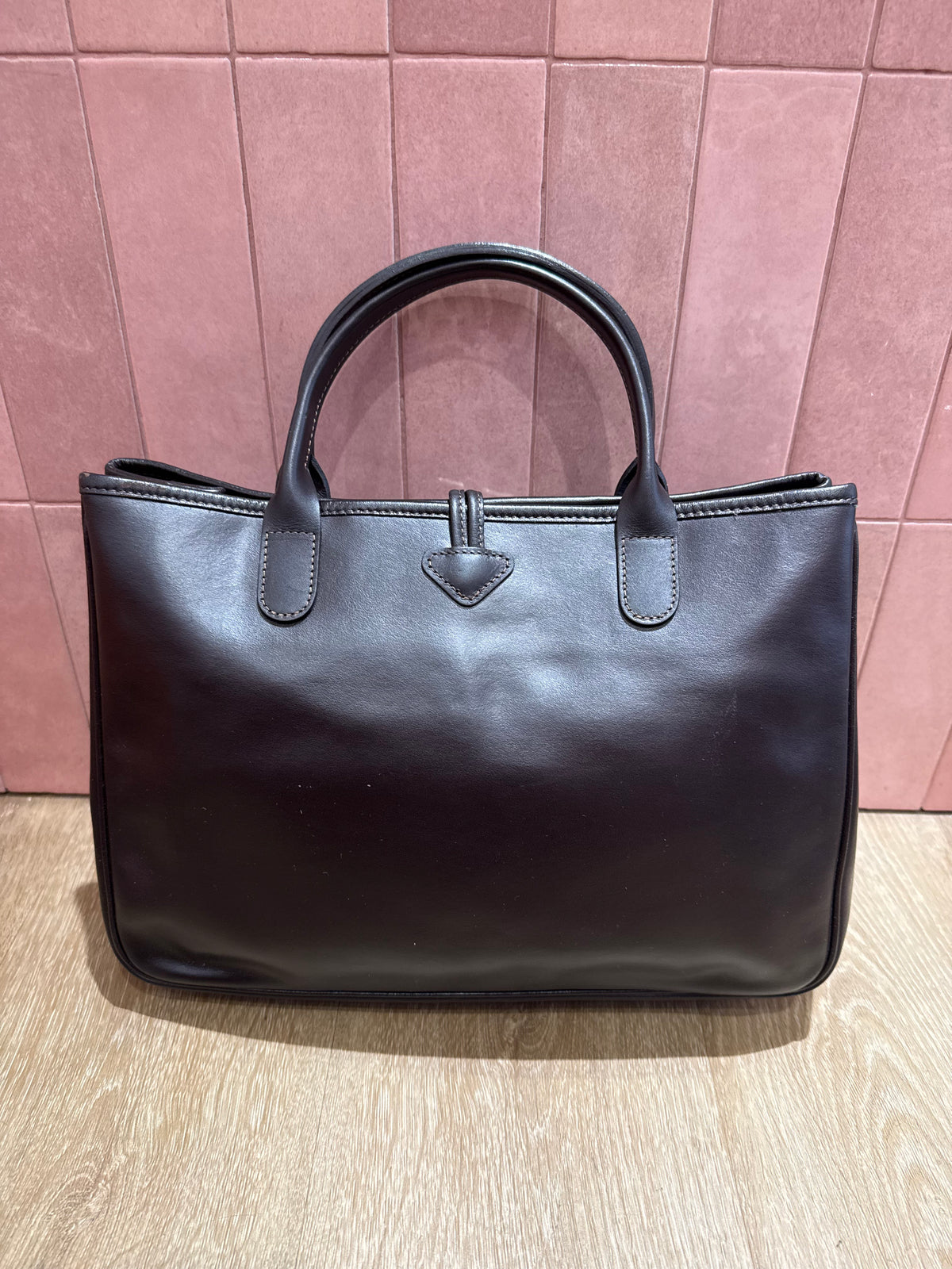 Sac marron en cuir Longchamp