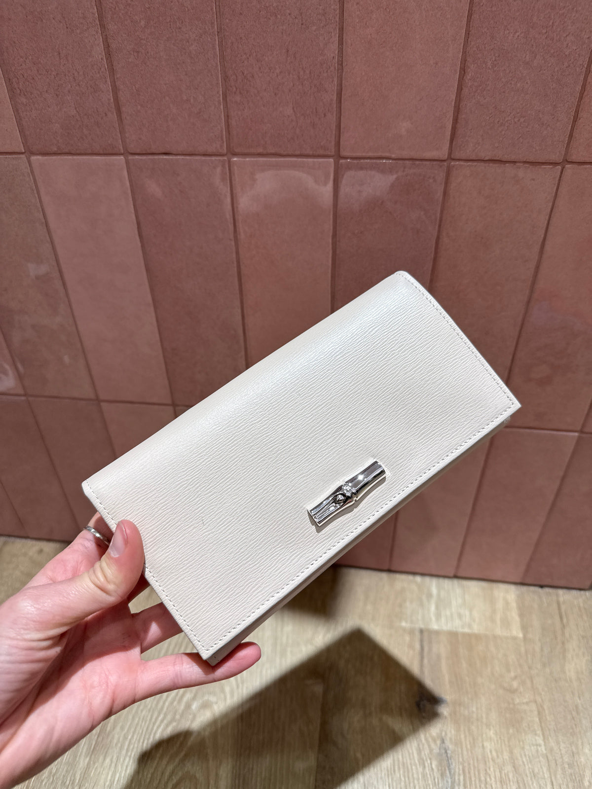 Portefeuille blanc Longchamp