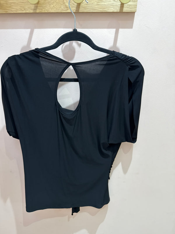 T-shirt noir fluide T.M