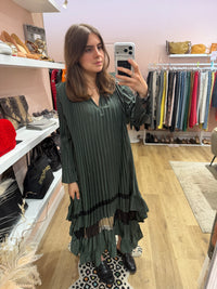 Claudie Pierlot Robe Kaki Robe longue T.M 01/08