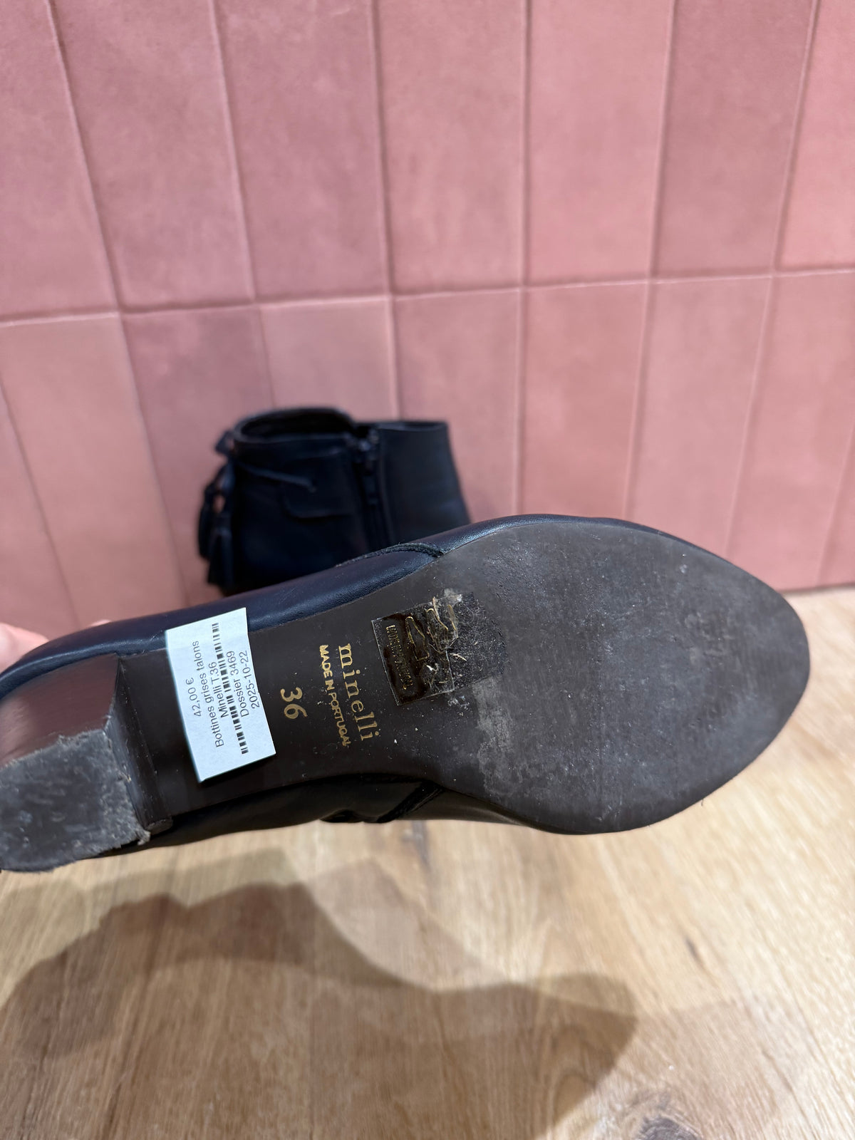 Bottines bleu talons Minelli T.36