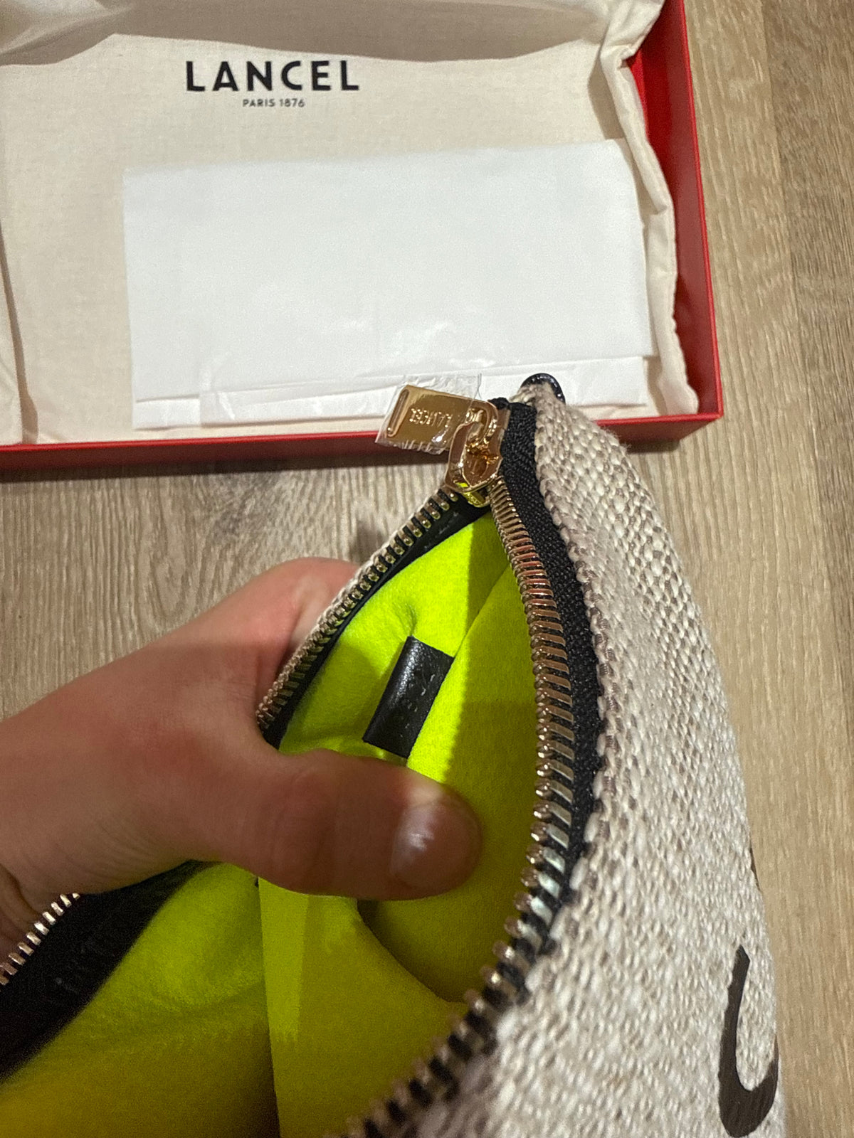 Pochette Lancel creme 26/05