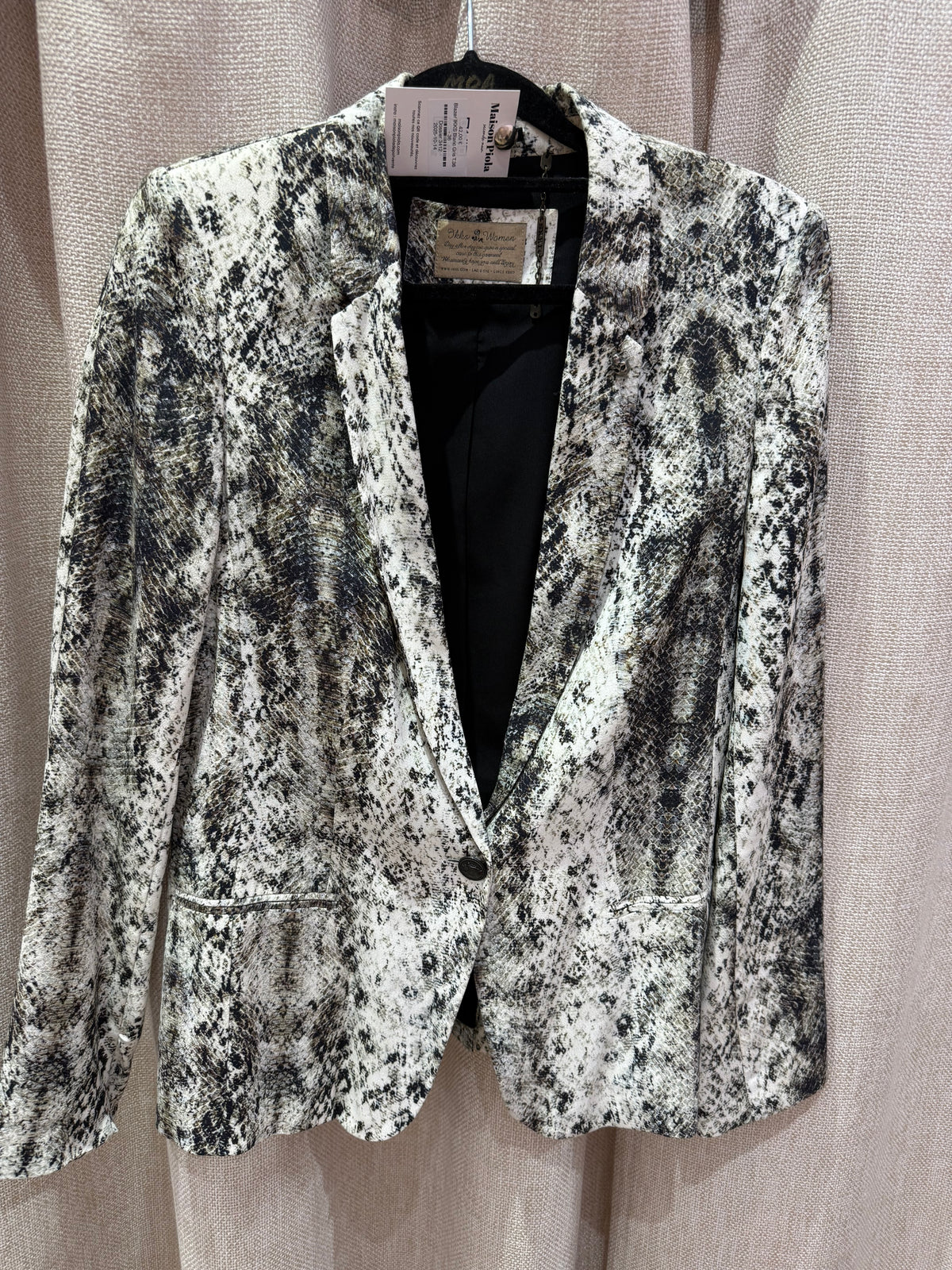 Blazer IKKS Blanc Gris T.36