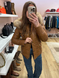 One Step - Camel - T36 - Doudoune cuir