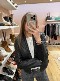 Veste Noire I.Code T.36 cuir