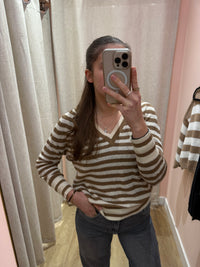 top Mc camel et blanc comptoir des cotonniers rayures Taille S