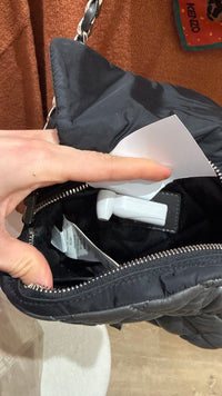 Sac Moncler gris cuir TU