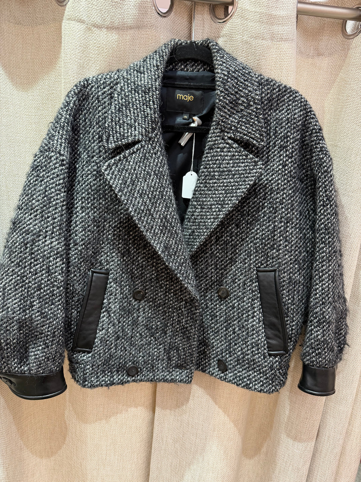 Manteau court gris Maje T.34 05/09
