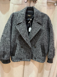 Manteau court gris Maje T.34 05/09