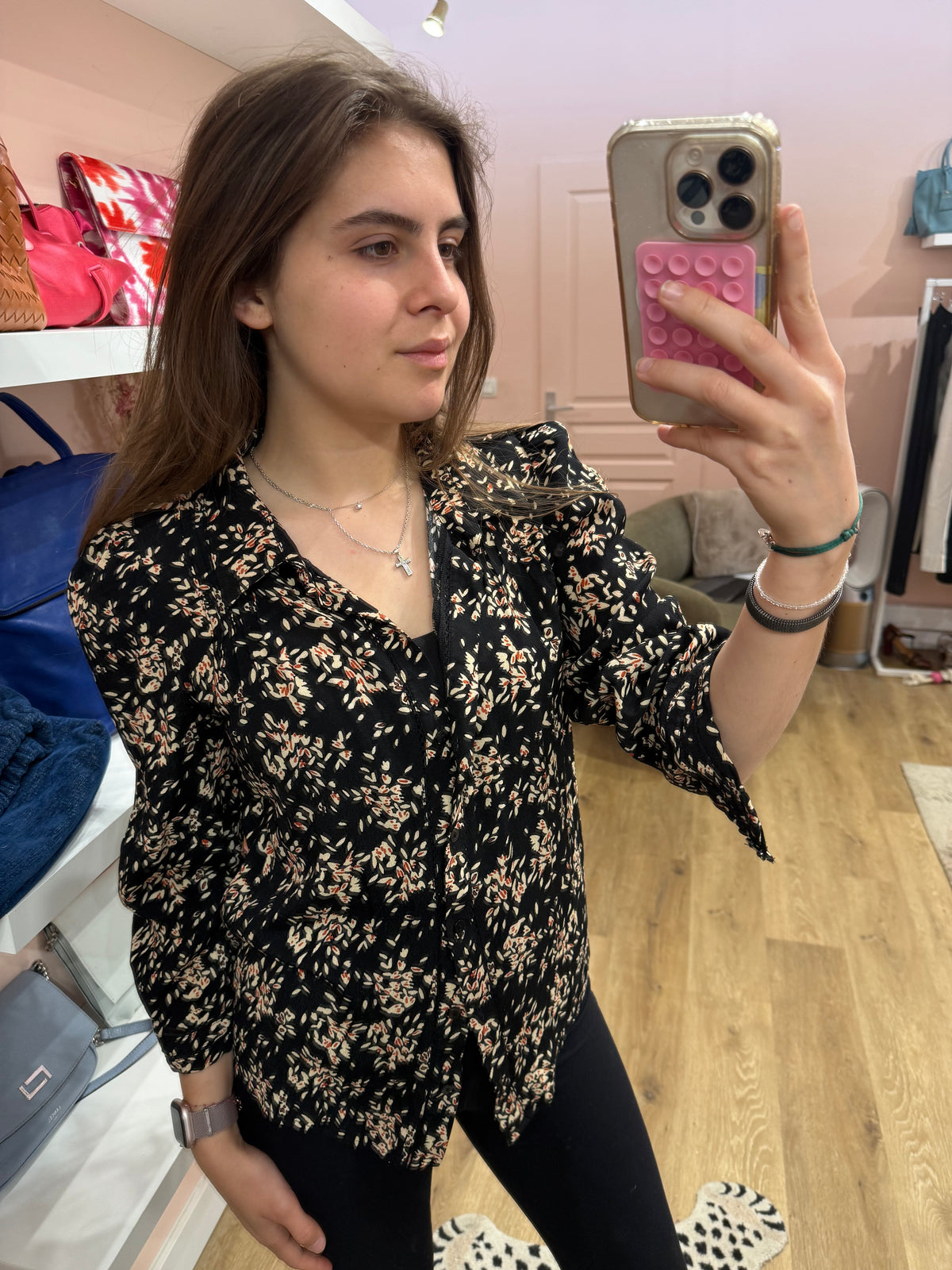 Chemise noire et blanche ba&sh T.XS 31/05