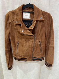 Veste en cuir I.Code chocolat T.36