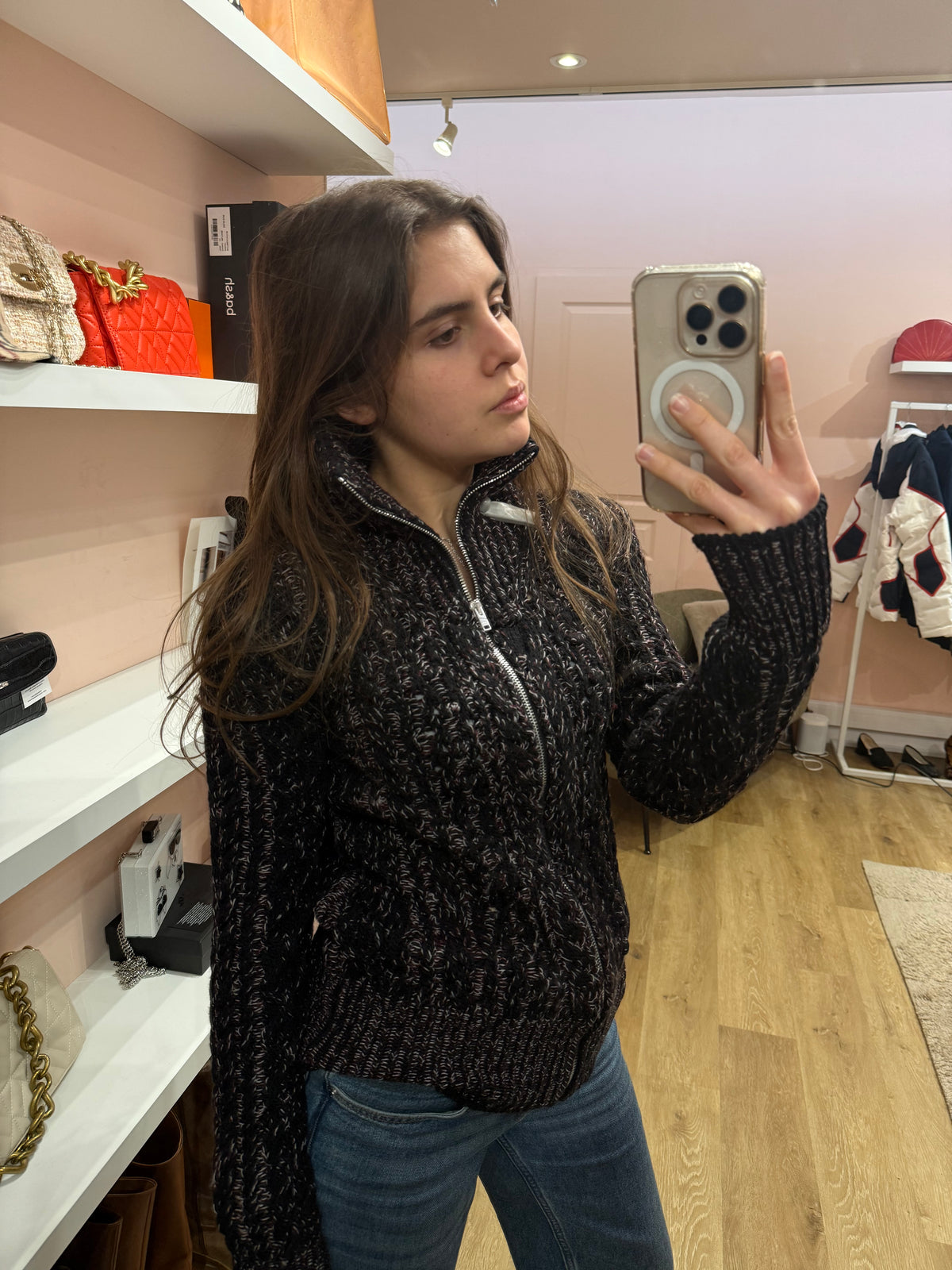 Gilet Isabel Marant noir et violet T40