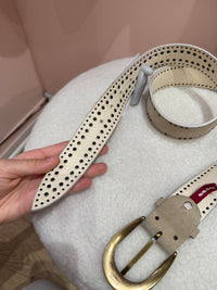 Ceinture Beige T.90 Daim