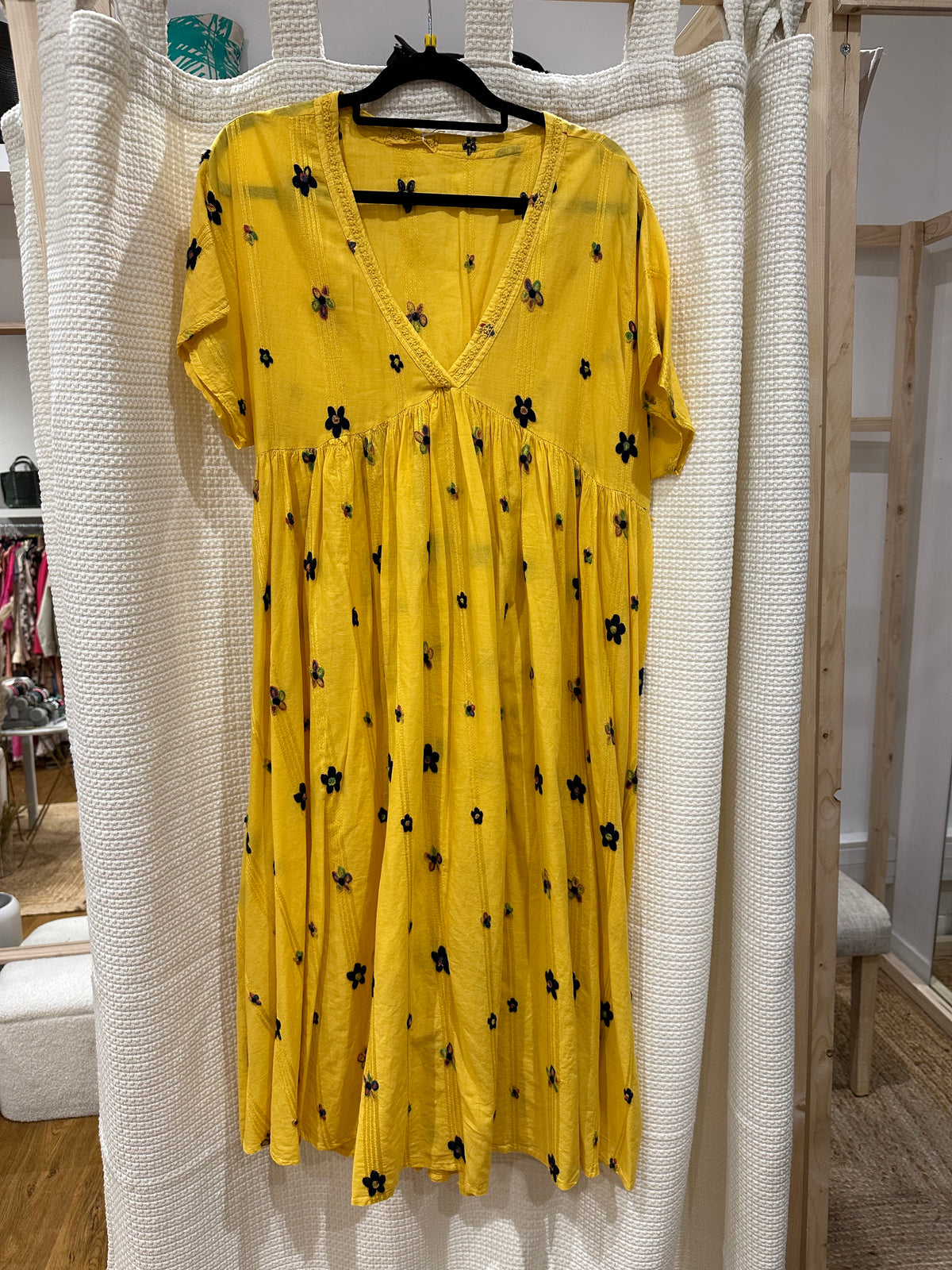 Robe jaune longue T.U