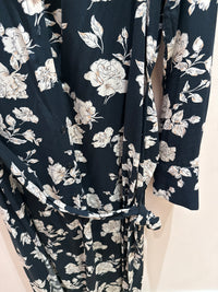 Robe longue Mango blanche à fleurs T.M
