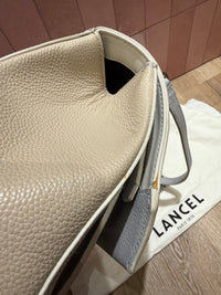 Sac lancel + dustbag cuir bleu ciel et beige