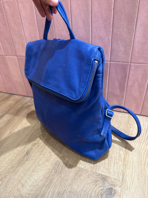Sac à dos bleu roi cuir Naterra 27/05