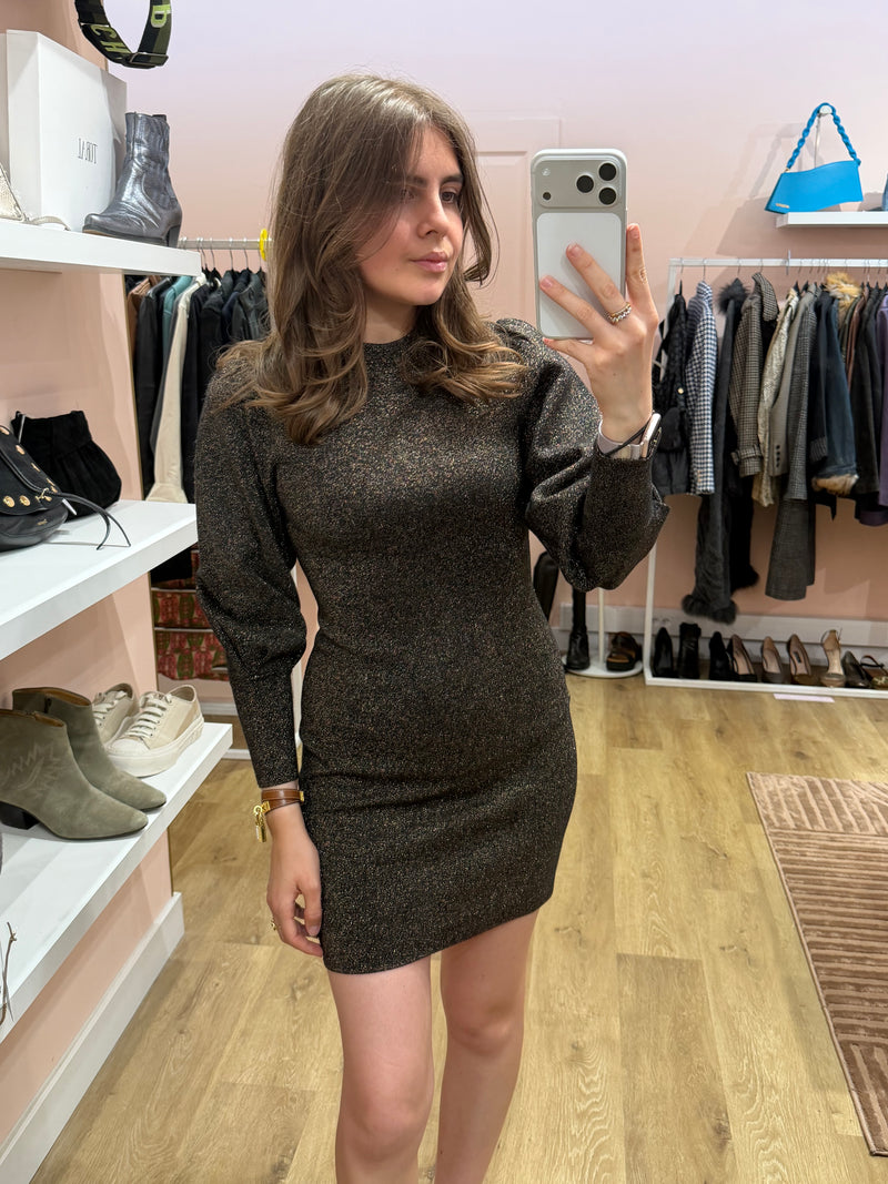 Robe bronze brillante Sézane T.S 01/09