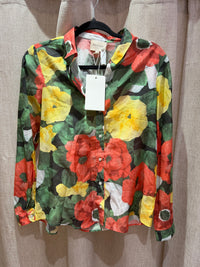 Chemise rose et verte manches longues Sézane T.36