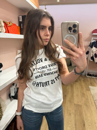 T-shirt blanc zadig & volatire inscription noir T.XS art is