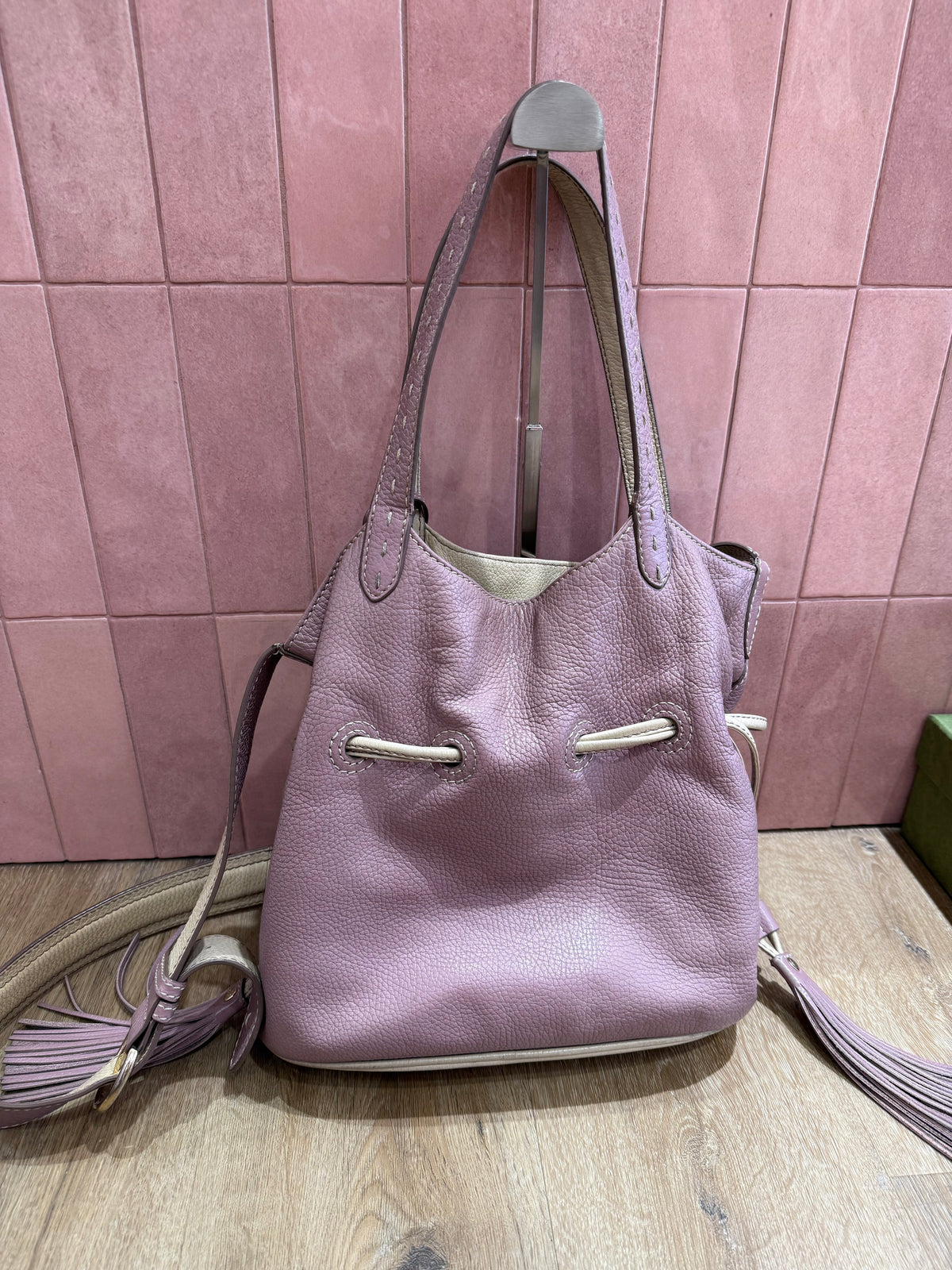 Sac lancel violet en cuir premier flirt 10/06
