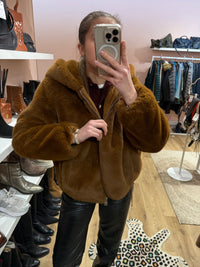 Veste marron Zara T.M fausse fourrure