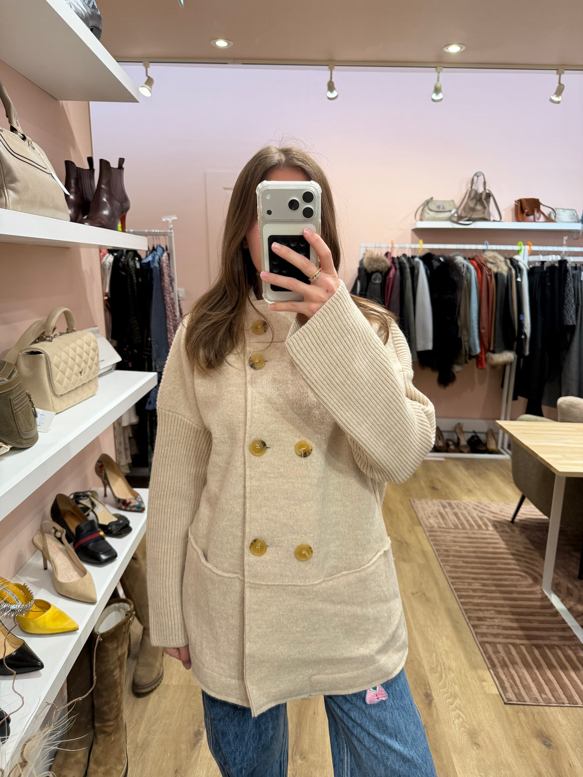 Manteau en laine beige - Bellantani - Taille 40 20/09
