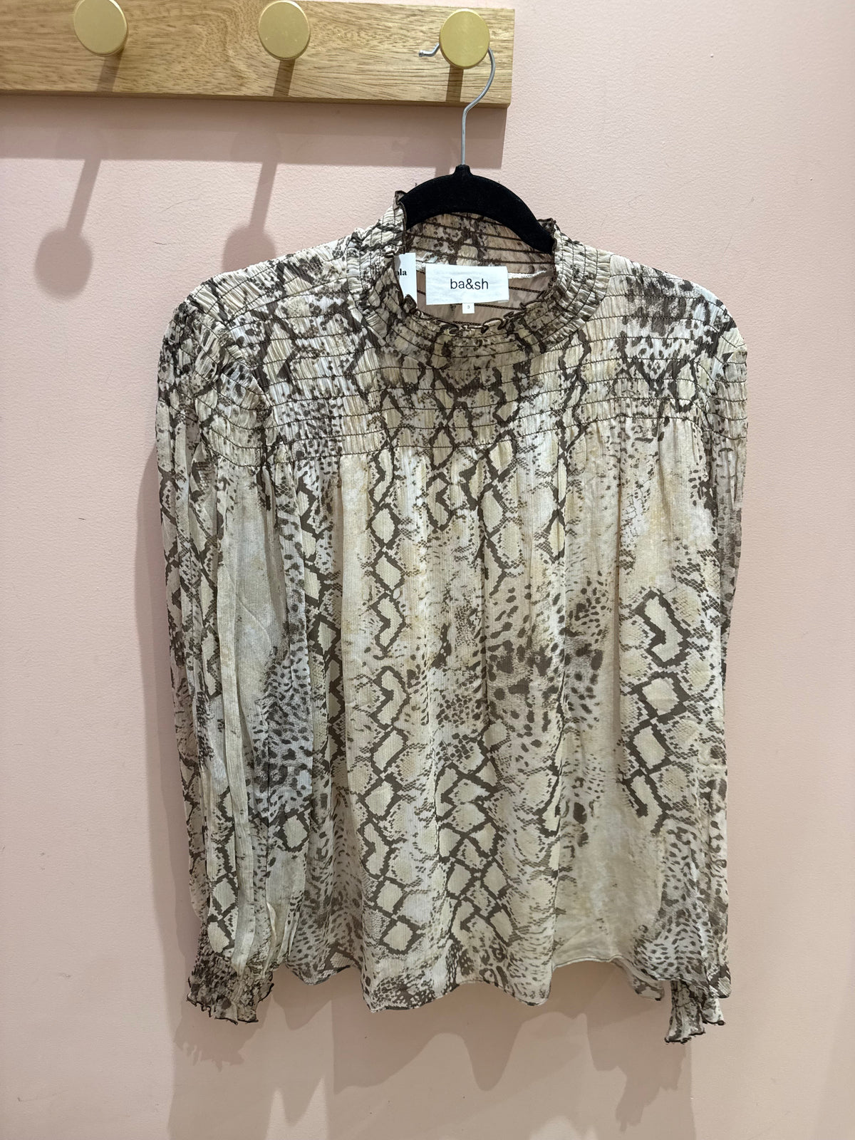 Ba&sh Beige serpent T.3 - Blouse