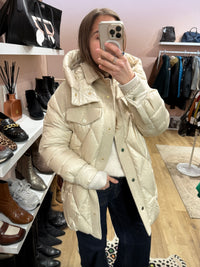 Doudoune beige bi-matière T.S Weill