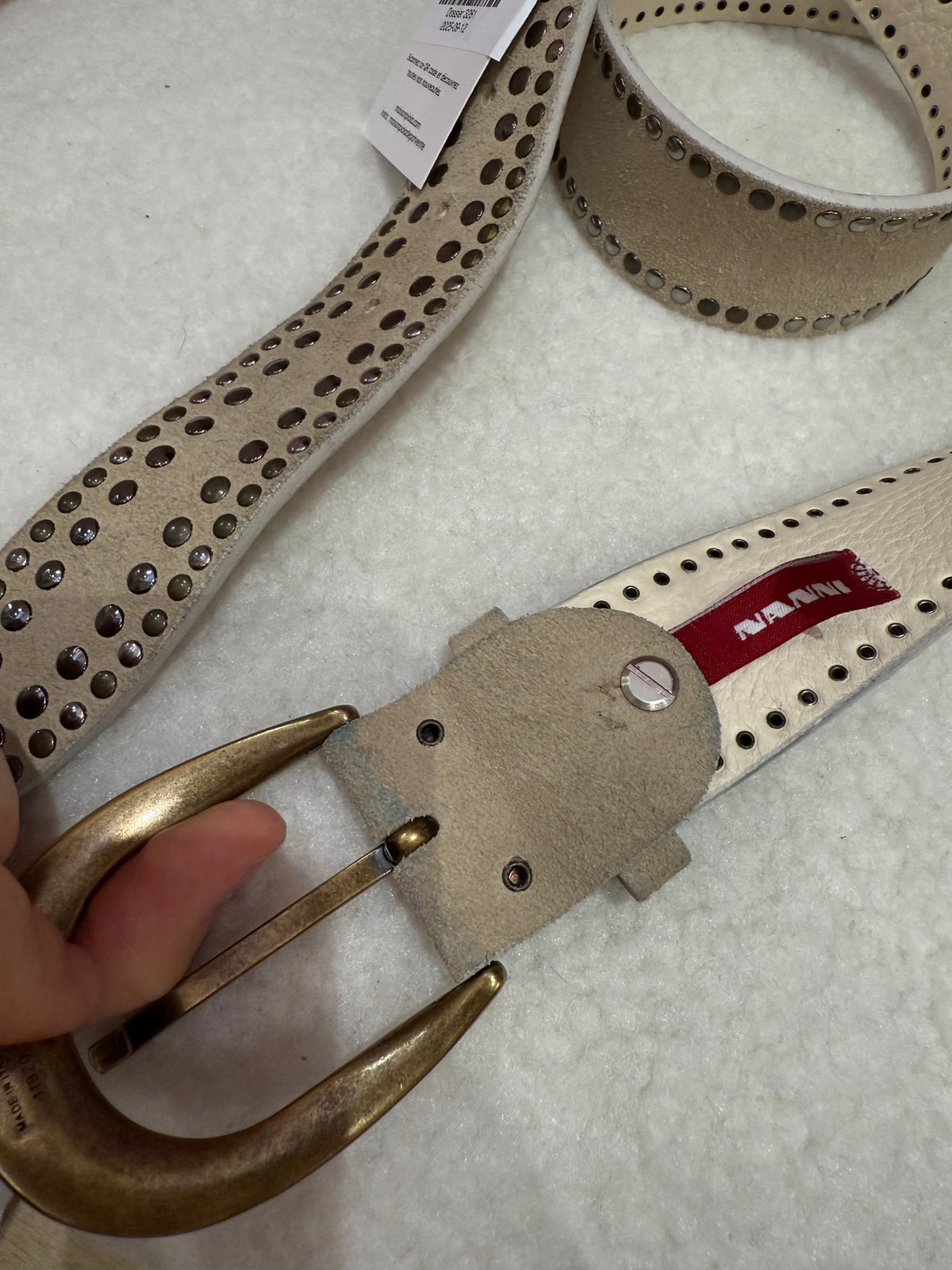 Ceinture Beige T.90 Daim