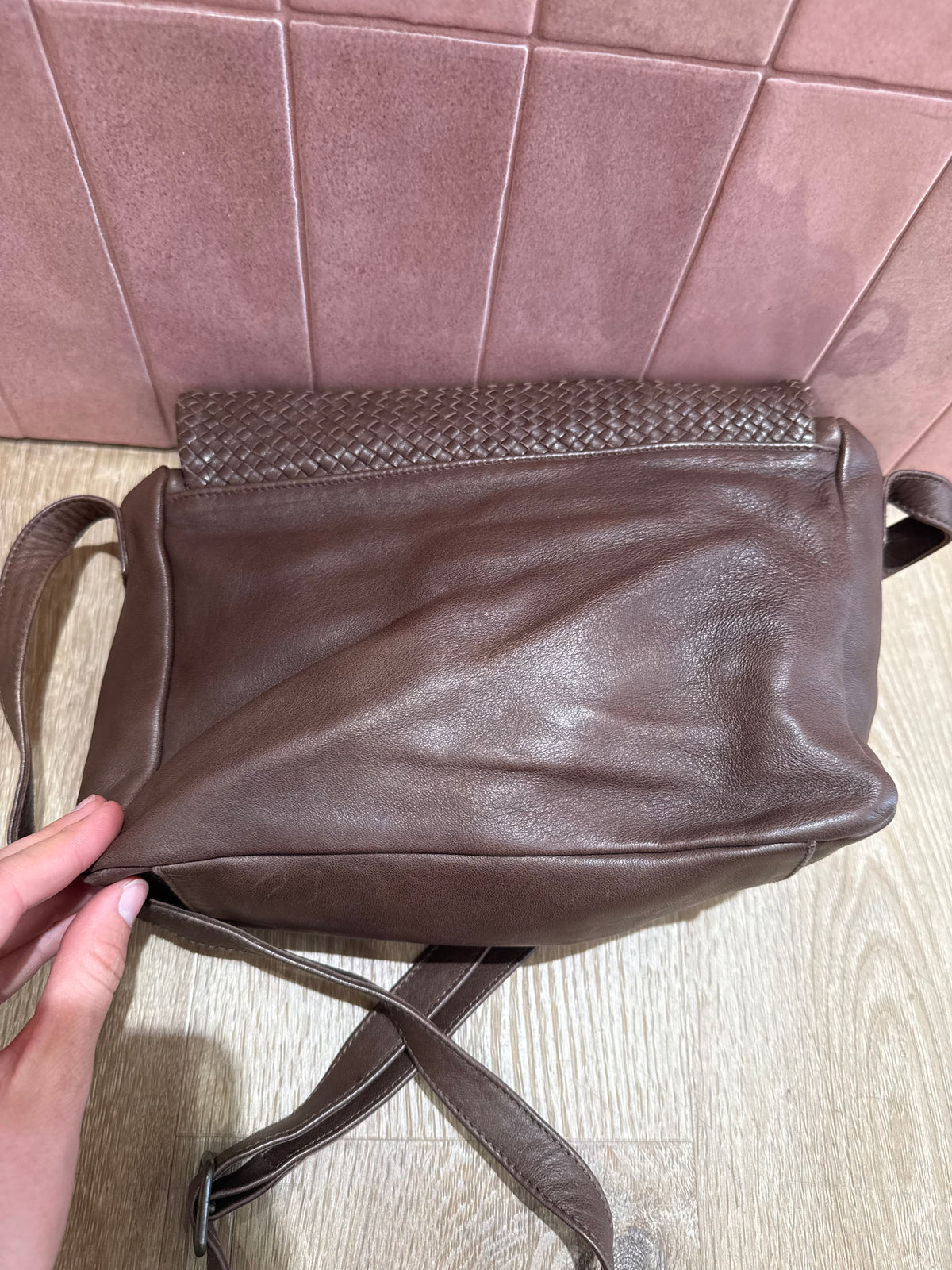 Sac marron bandoulière croisé Naterra 01/06