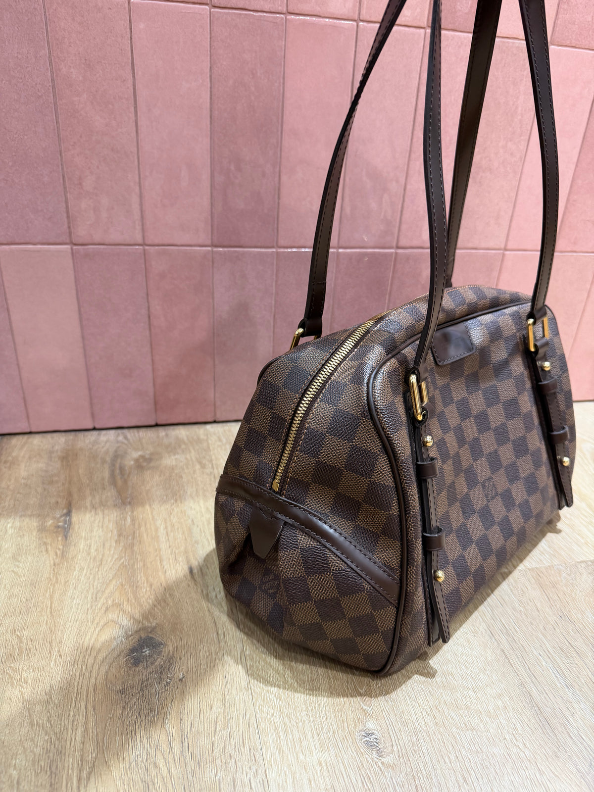 Louis Vuitton sac Rivington MM damier brun 09/10