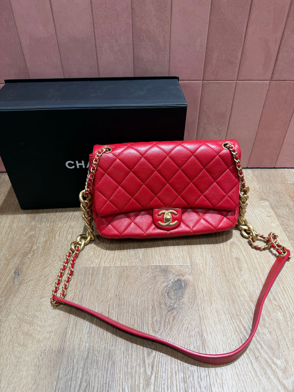Sac Chanel timeless 27/10 rouge