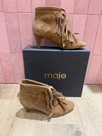 Bottines camel franges Maje T.38